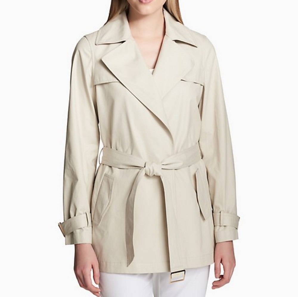 Calvin Klein Belted Trench Jacket Coat